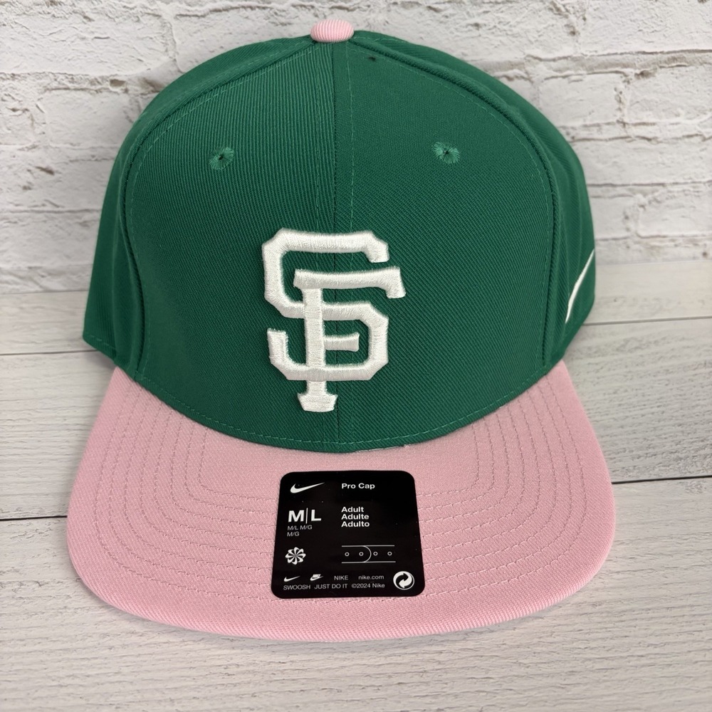 San Francisco Giants Nike Malachite Pro Performance Snapback Hat M/L Green/Pink